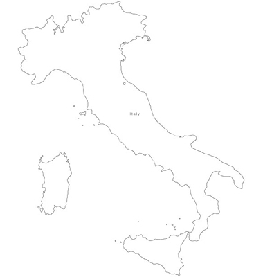 380x400 Italy Map Vector
