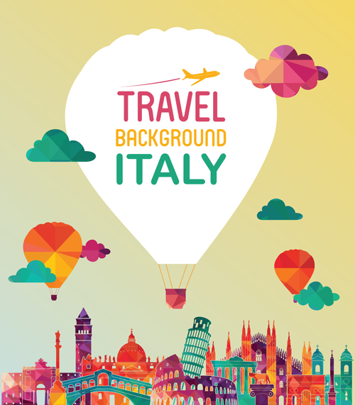 500x571 Italy Travel Background Art Vector 02 Free Download