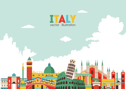 500x354 Italy Travel Background Art Vector 05 Free Download