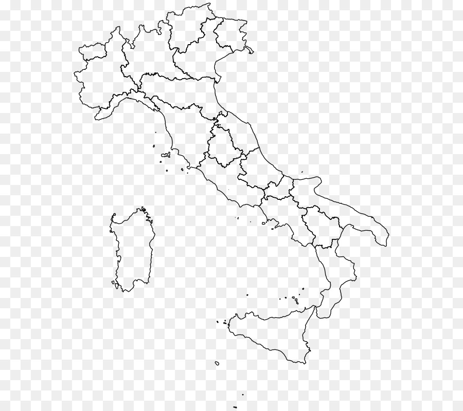 900x800 Regions Of Italy Vector Map Clip Art