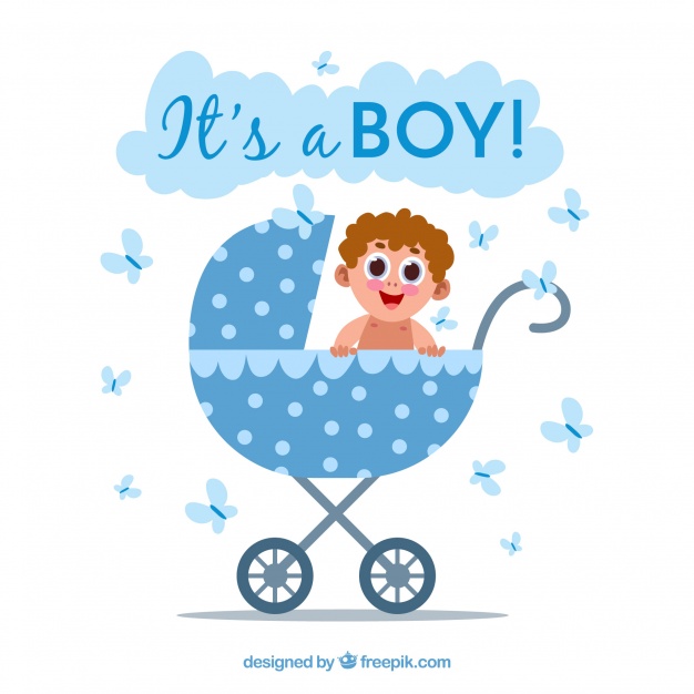 626x626 Its A Boy Background With Cart Vector Free Download