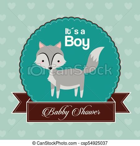 450x470 Baby Shower Card Invitation Its A Boy Celebration Vector