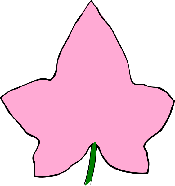564x598 Ivy Leaf Big Pink Clip Art At Clkercom Vector Clipart