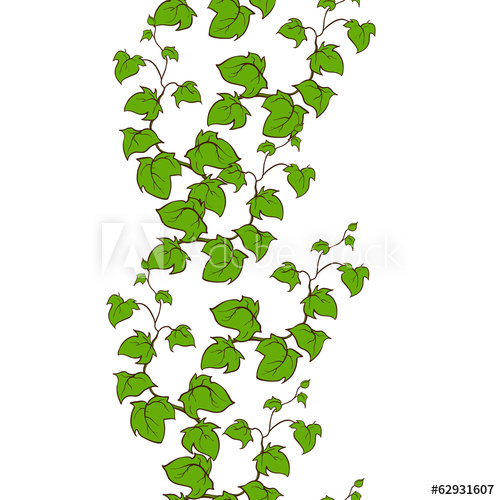 500x500 Ivy Vector Hand Drawn Seamless Vertical Pattern