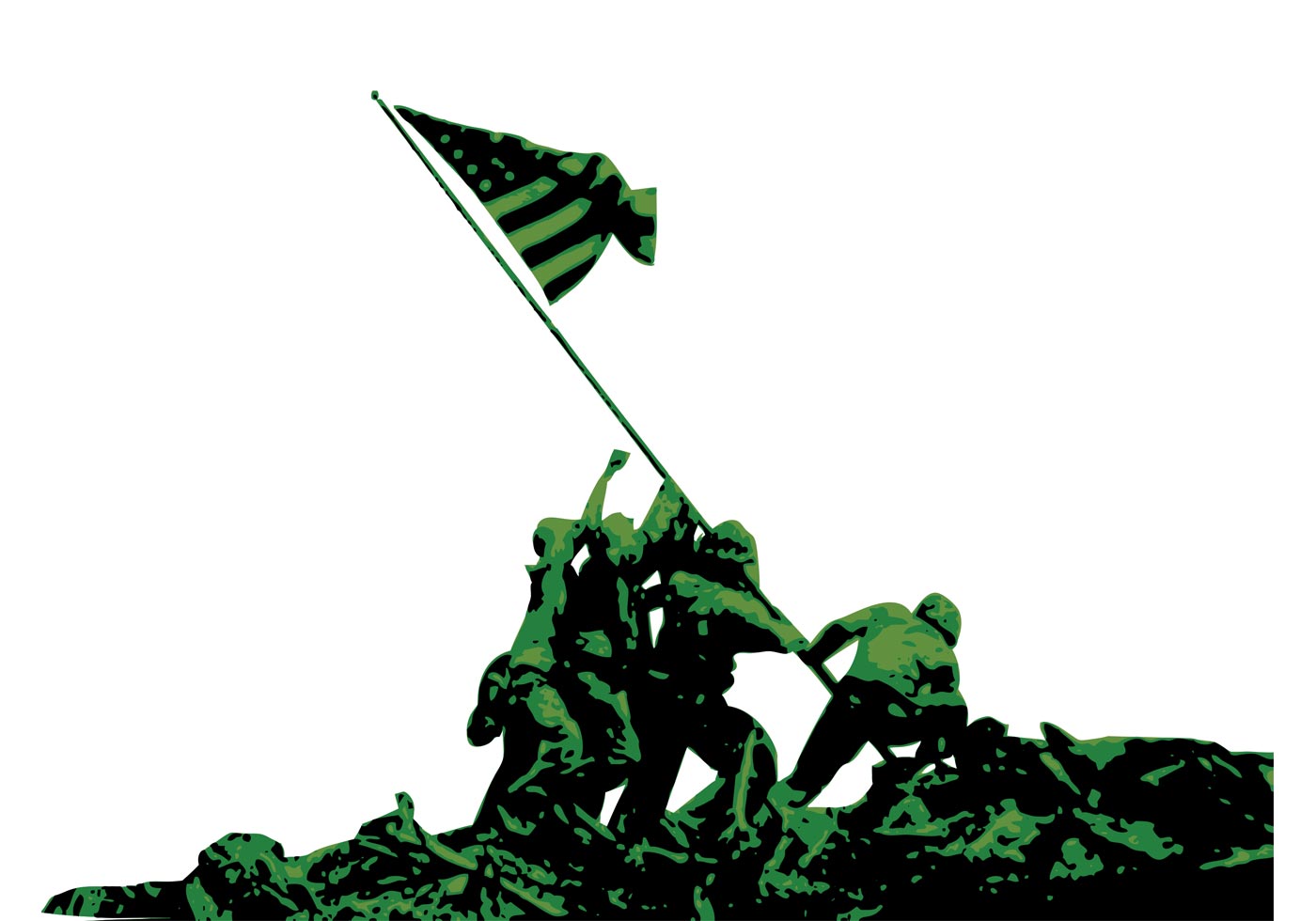 1400x980 Iwo Jima Vector