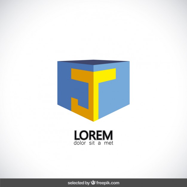 626x626 Cube Logo With Letter J Vector Free Download