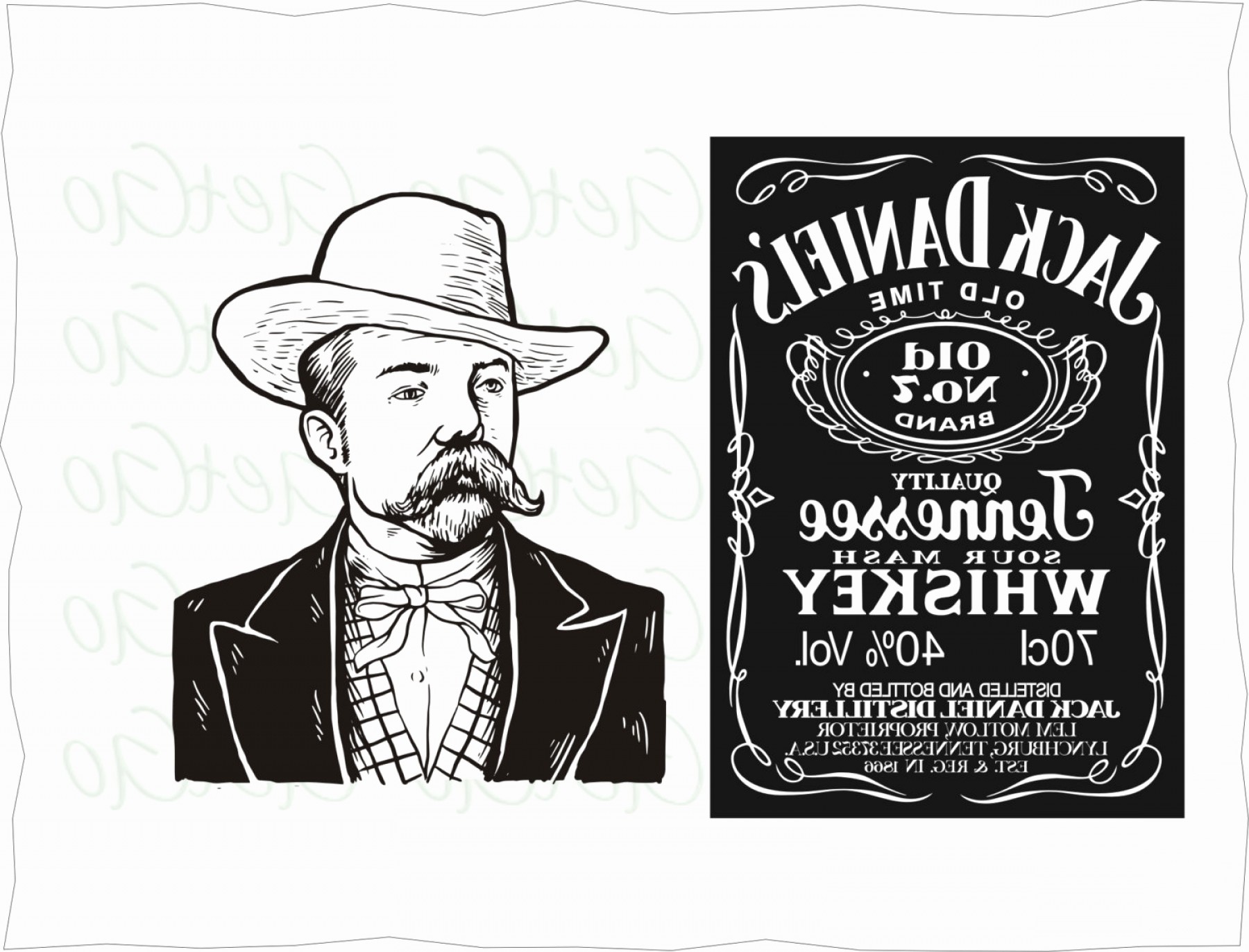 1800x1372 Jack Daniels Label Vector Lovely Jack Daniel S Tennessee Whiskey