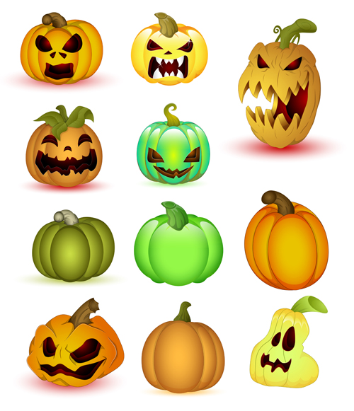 500x581 Halloween Jack O Lantern Vector Set 05 Free Download