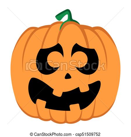 450x470 Isolated Halloween Jack O Lantern On A White Background, Vector