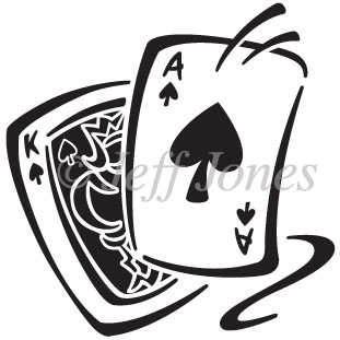 311x311 Black Jack Ace Of Spades Cards Gaming Icon Illustration Image