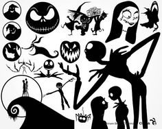 236x188 Jack Skellington Die Cut Vinyl Decal Pv1297 Silhouette