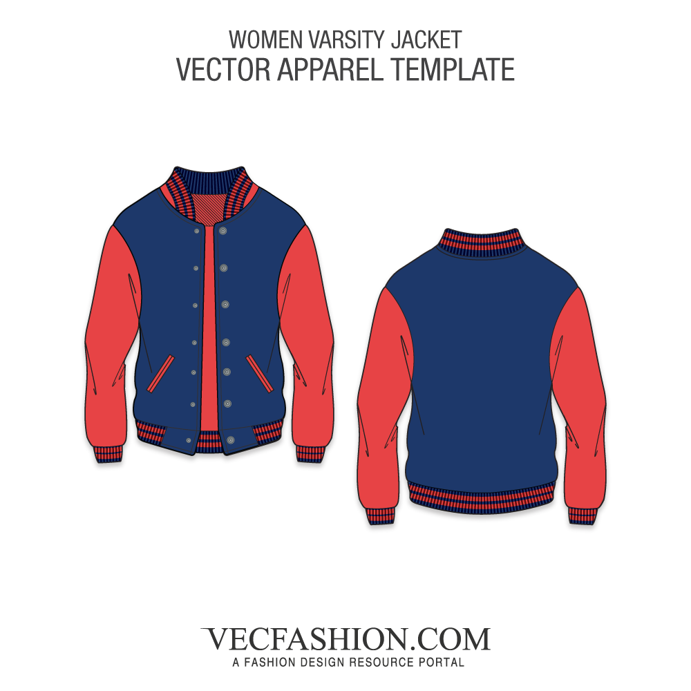 1000x1000 Sport Varsity Jacket Vector Template