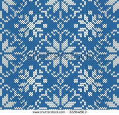 236x228 Knitted Winter Seamless Jacquard Pattern. Northern Style. Vector