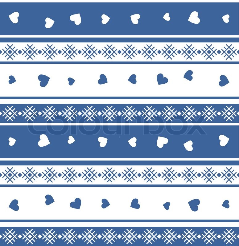 775x800 Seamless Jacquard Knit Valentine Eps 8 Stock Vector Colourbox