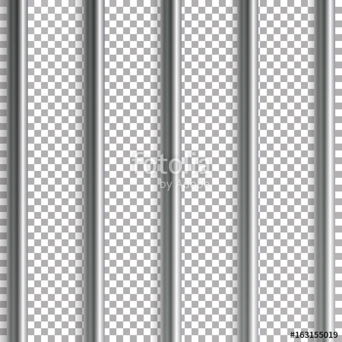 500x500 Jail Bars Vector Illustration. Isolated On Transparent Background