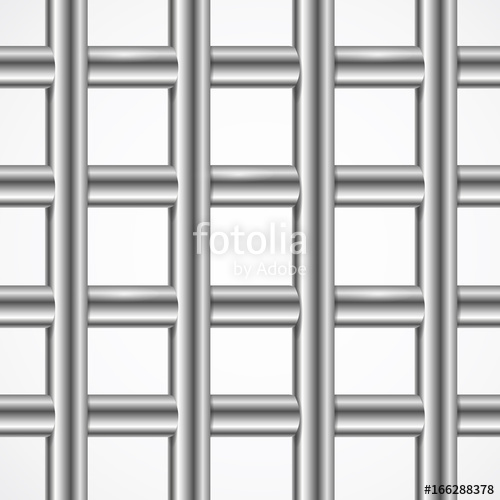 500x500 Vector Square Iron Cage Prison Or Jail Bars Isolated On White