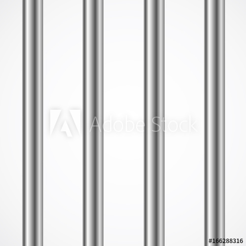 500x500 Vector Steel Prison Or Jail Bars Isolated On White.