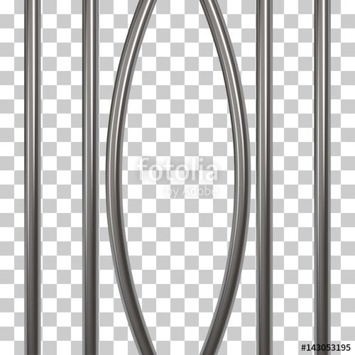 500x500 Broken Prison Bars Isolated On Transparent. Vector Illustration
