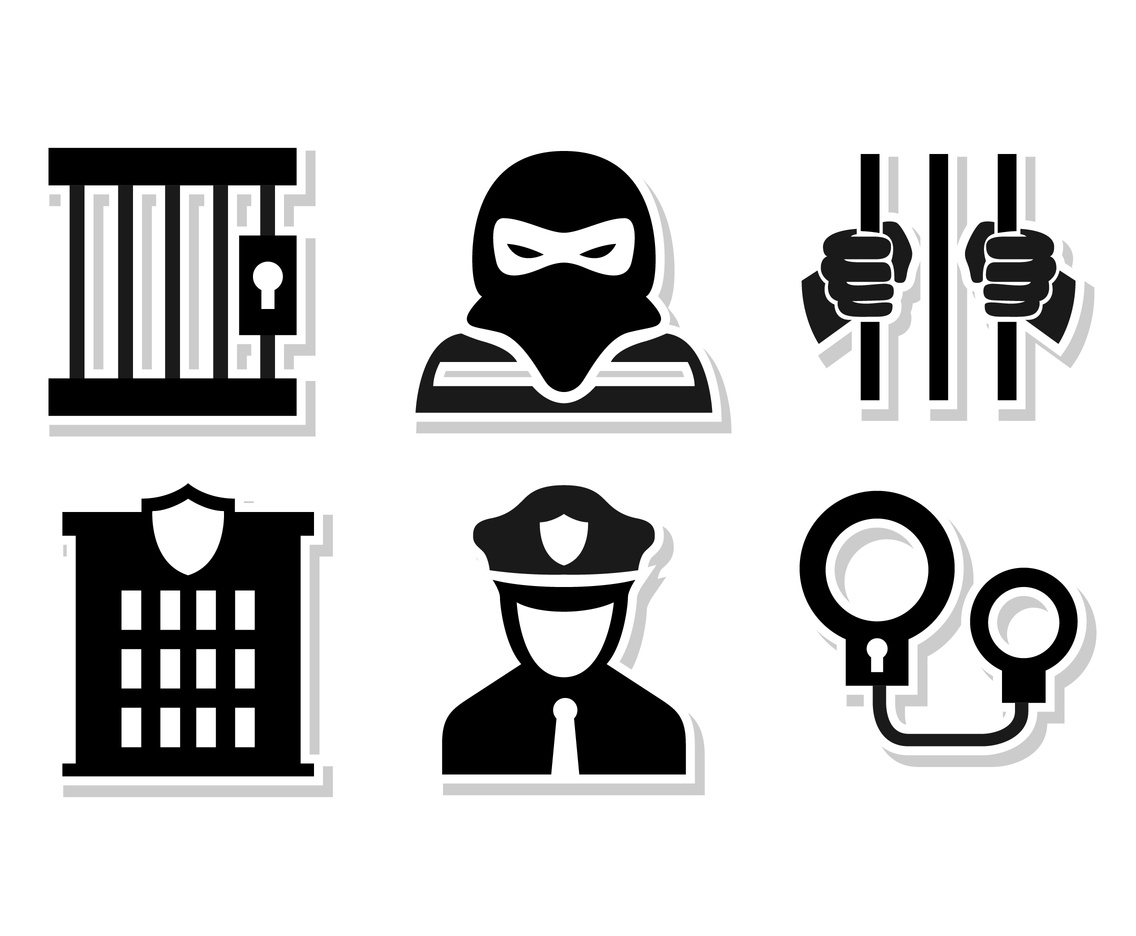 1136x936 Flat Jail Vector Set Vector Art Amp Graphics