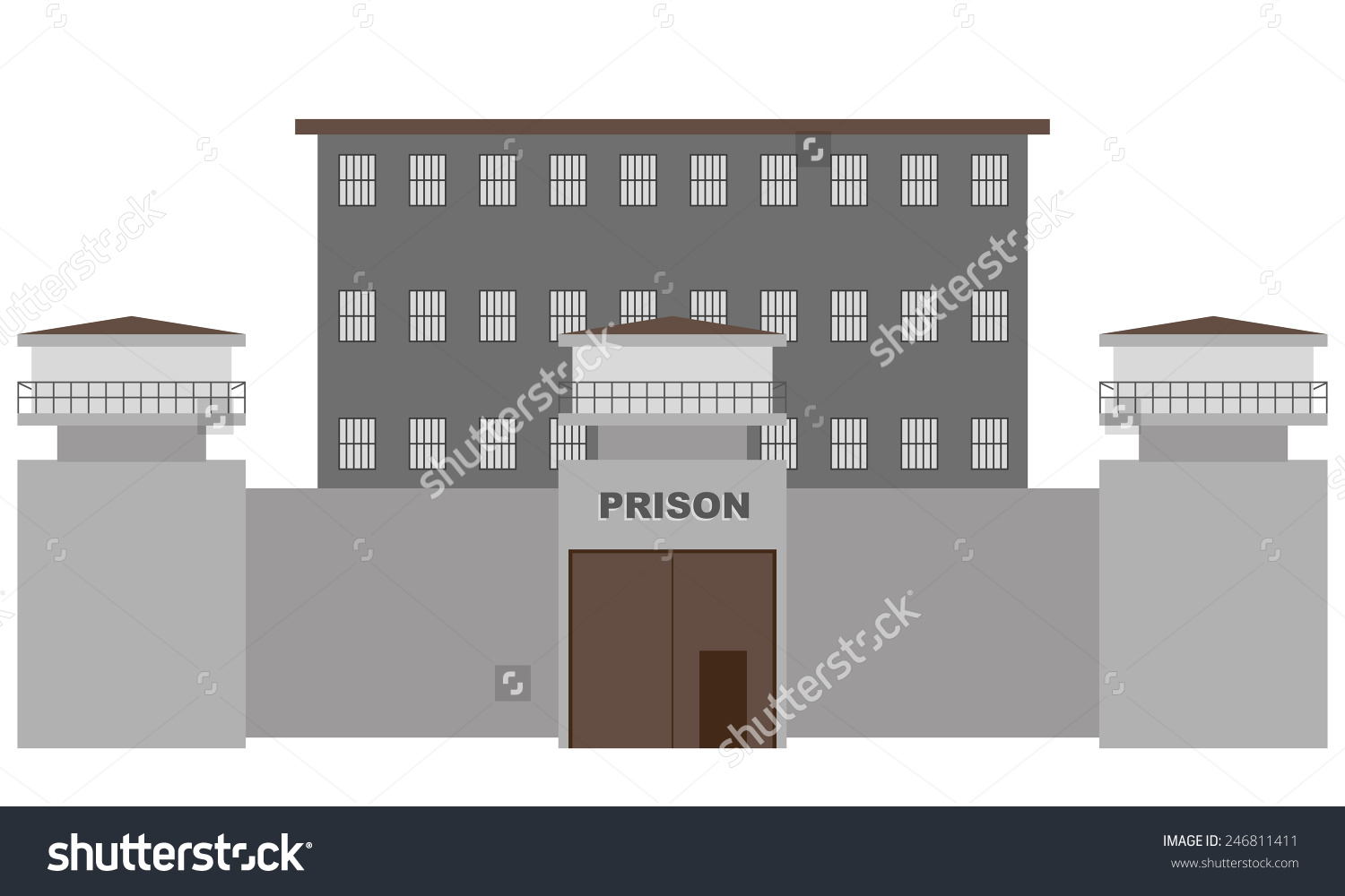 1500x1000 Jail Building Clipart
