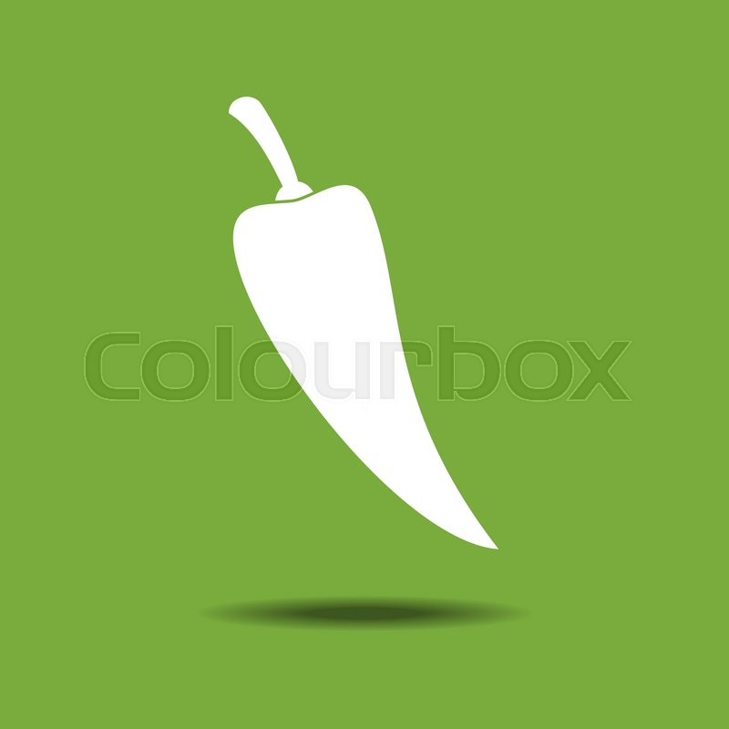800x800 Jalapeno Vegetable Icon Isolated On A Yellow Background. Vector