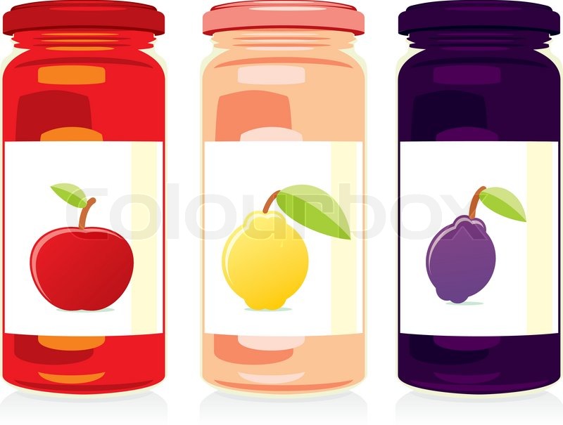 800x605 Isolated Jam Jars Set Stock Vector Colourbox