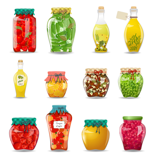 500x500 Jam And Jar Vector Set 02 Free Download