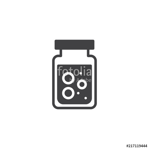 500x500 Conserve Jar Vector Icon. Filled Flat Sign For Mobile Concept And
