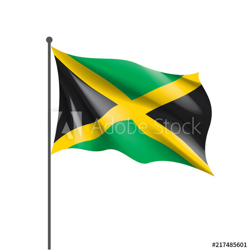 500x500 Jamaica Flag, Vector Illustration On A White Background