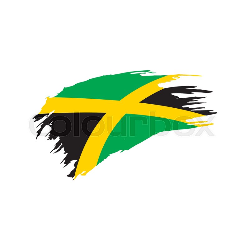 800x800 Jamaica Flag, Vector Illustration On A White Background Stock