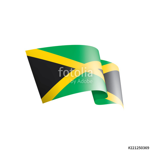 500x500 Jamaica Flag, Vector Illustration On A White Background Stock