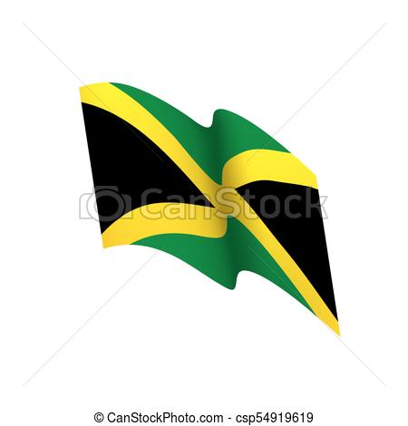 450x470 Jamaica Flag, Vector Illustration On A White Background Vector