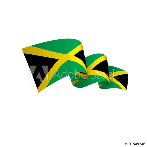 500x500 Jamaica Flag, Vector Illustration
