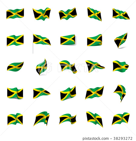 450x468 Jamaica Flag, Vector Illustration