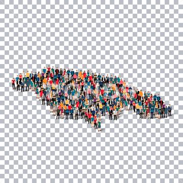 360x360 People Map Country Jamaica Vector Stock Images