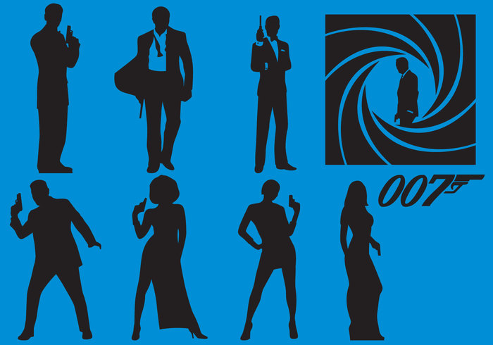 700x490 James Bond Silhouette Vectors Designrockr