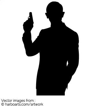335x355 Download James Bond Look A Llike Silhouette