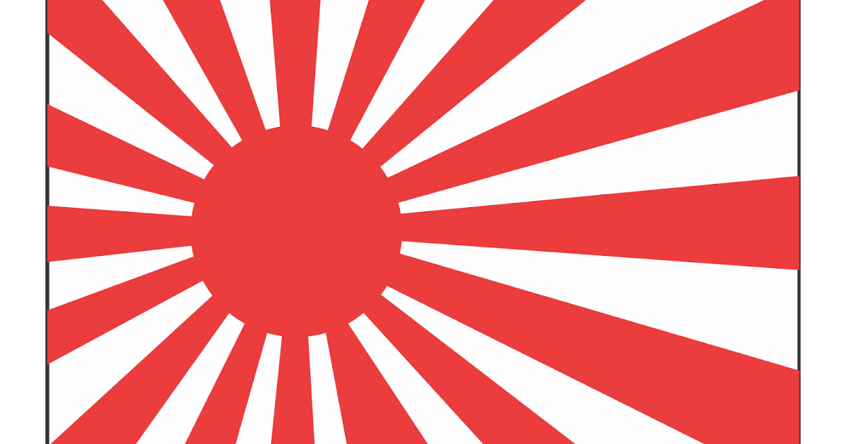 1200x630 Japan Flag Old Style Rising Sun Logo Vector ~ Format Cdr, Ai, Eps