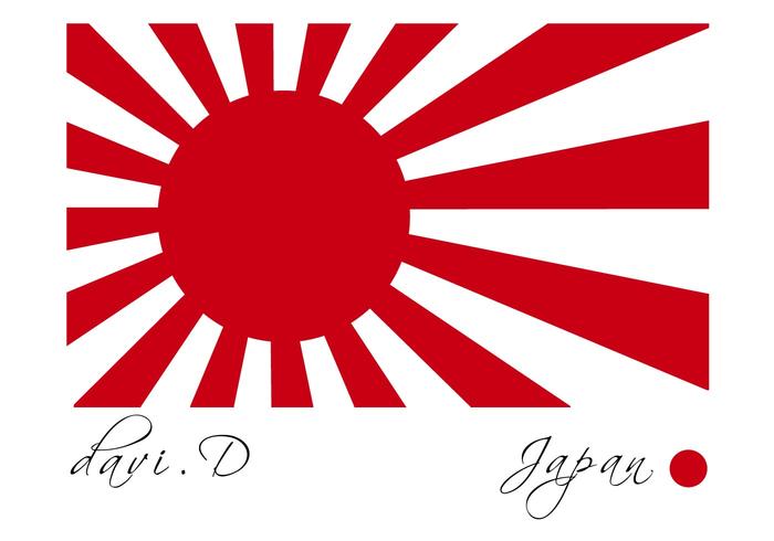 700x490 The Rising Sun Japanese Flag Vector