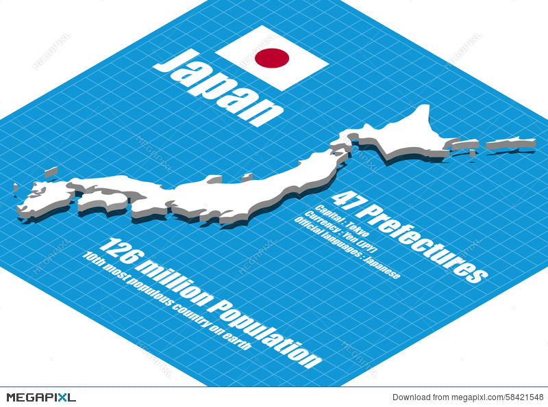 800x595 Japan Map Vector Illustration 58421548