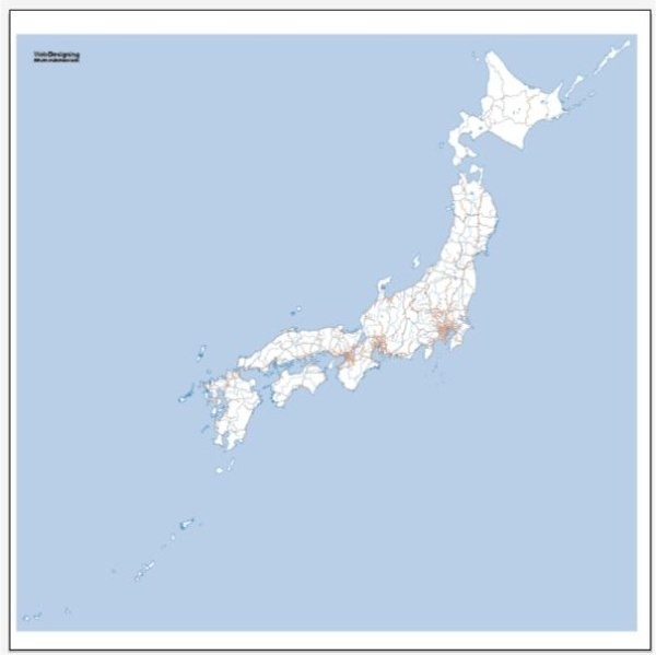600x599 Japan Rail Network Map Vector Free Vector In Encapsulated