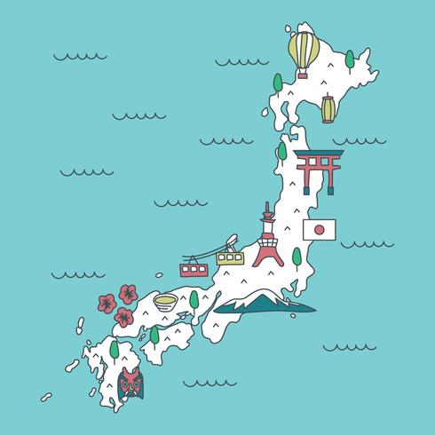 490x490 Japanese Map Vector