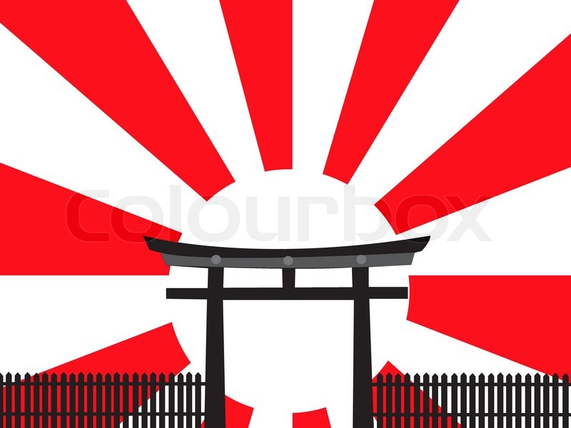 800x600 Japan Gate Torii Shaped Stock Vector Colourbox
