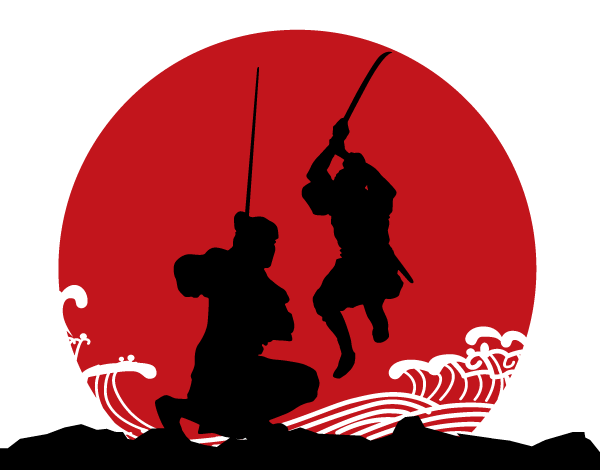 600x470 Japanese Samurai Armor Vector Silhouettes 123freevectors