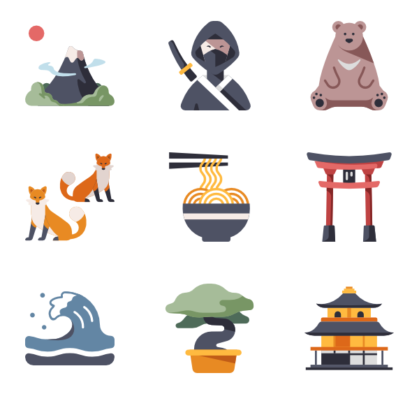 600x564 Japan Icons