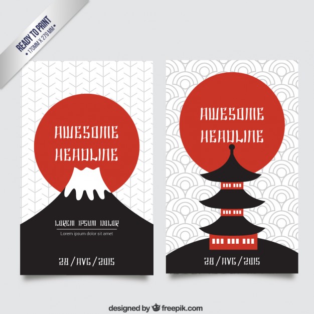 626x626 Japan Brochure Japanese Culture Brochure Vector Free Download