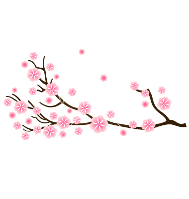 380x400 Free Cherry Blossom Vector Clip Art