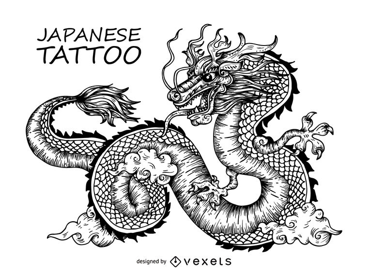 760x570 Japanese Dragon Tattoo Design