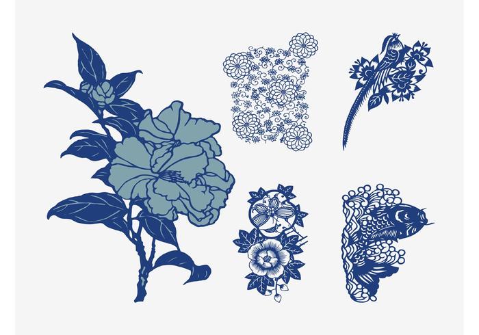 700x490 Japanese Vector Flowers