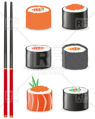 320x400 Sushi, Rolls And Chopsticks